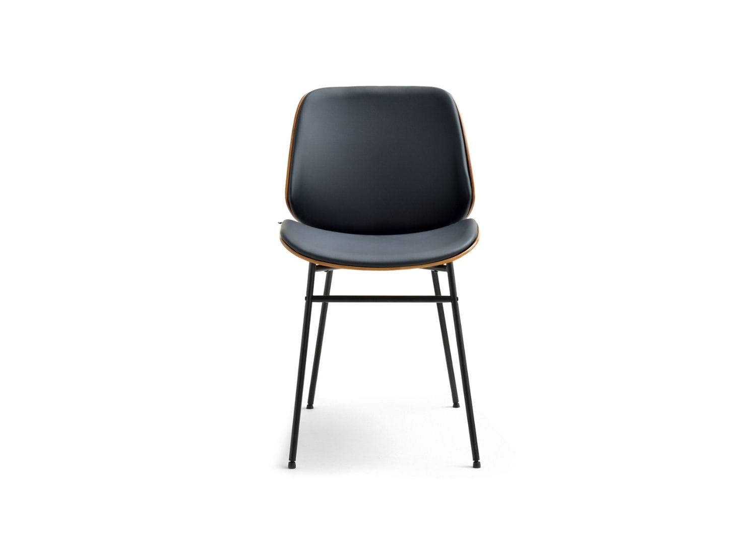 Holzstuhl schwarzes Kunstleder für das Esszimmer NICO Awentto