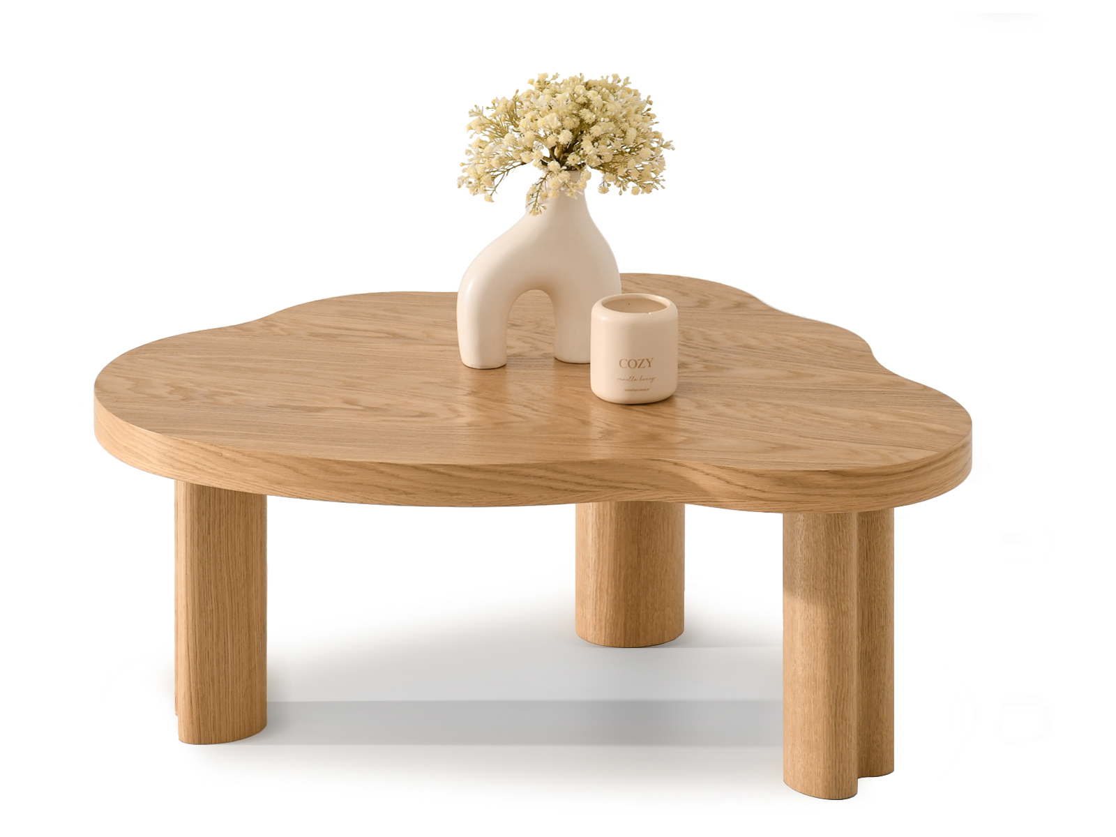 Eleganter Couchtisch aus Holz in Eichenoptik SLATON-B Awentto