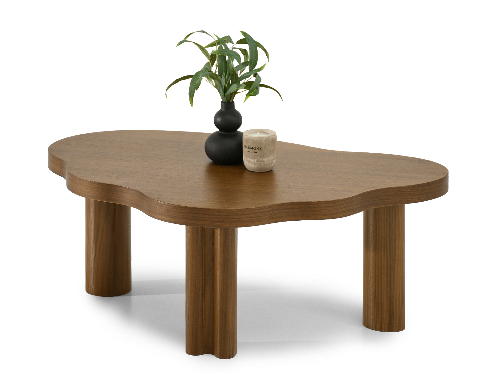 Eleganter Couchtisch aus Holz in Nussbaumoptik SLATON-B Awentto