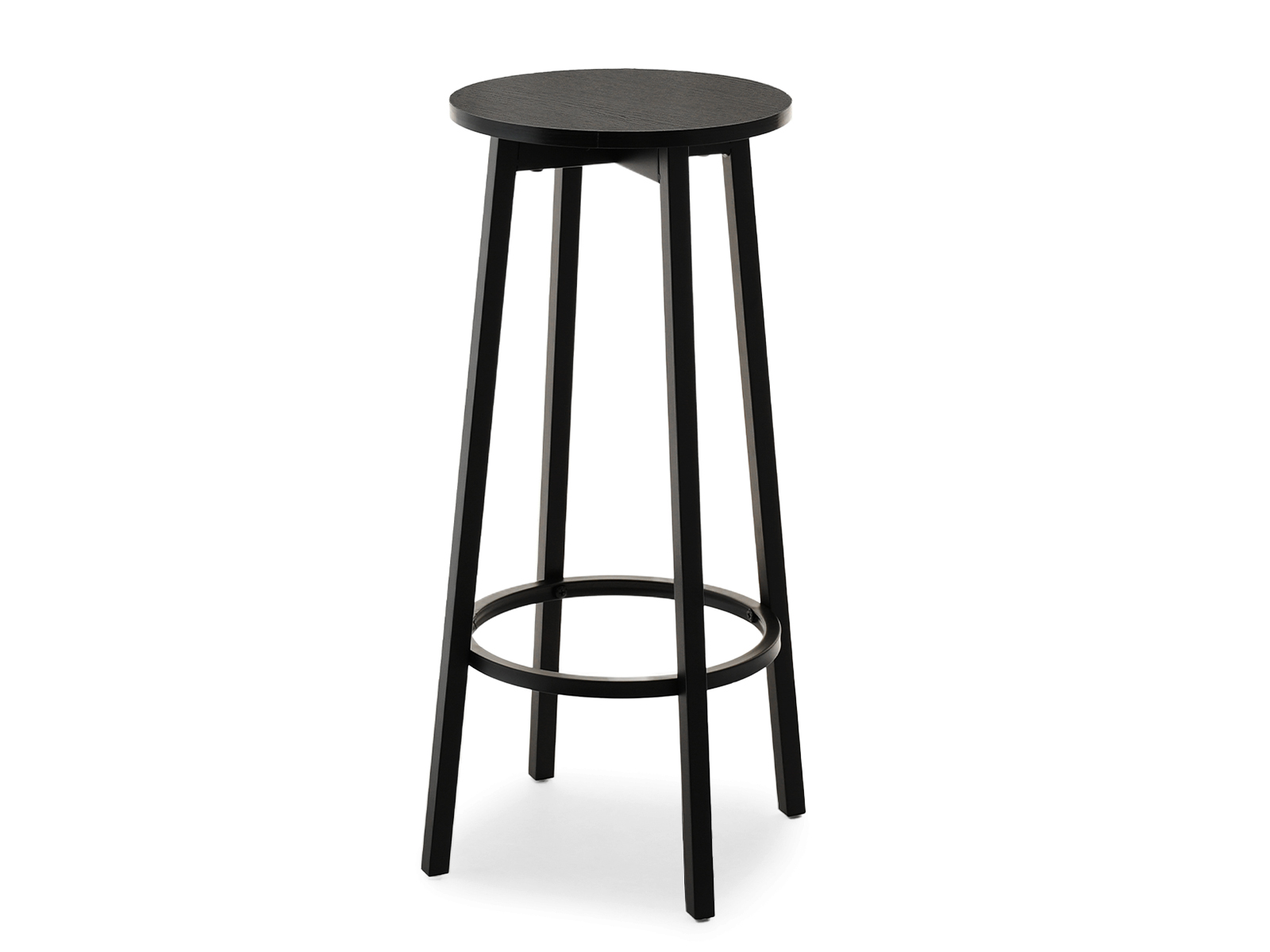 Barhocker rund Schwarzholz-Optik INDIGO Awentto
