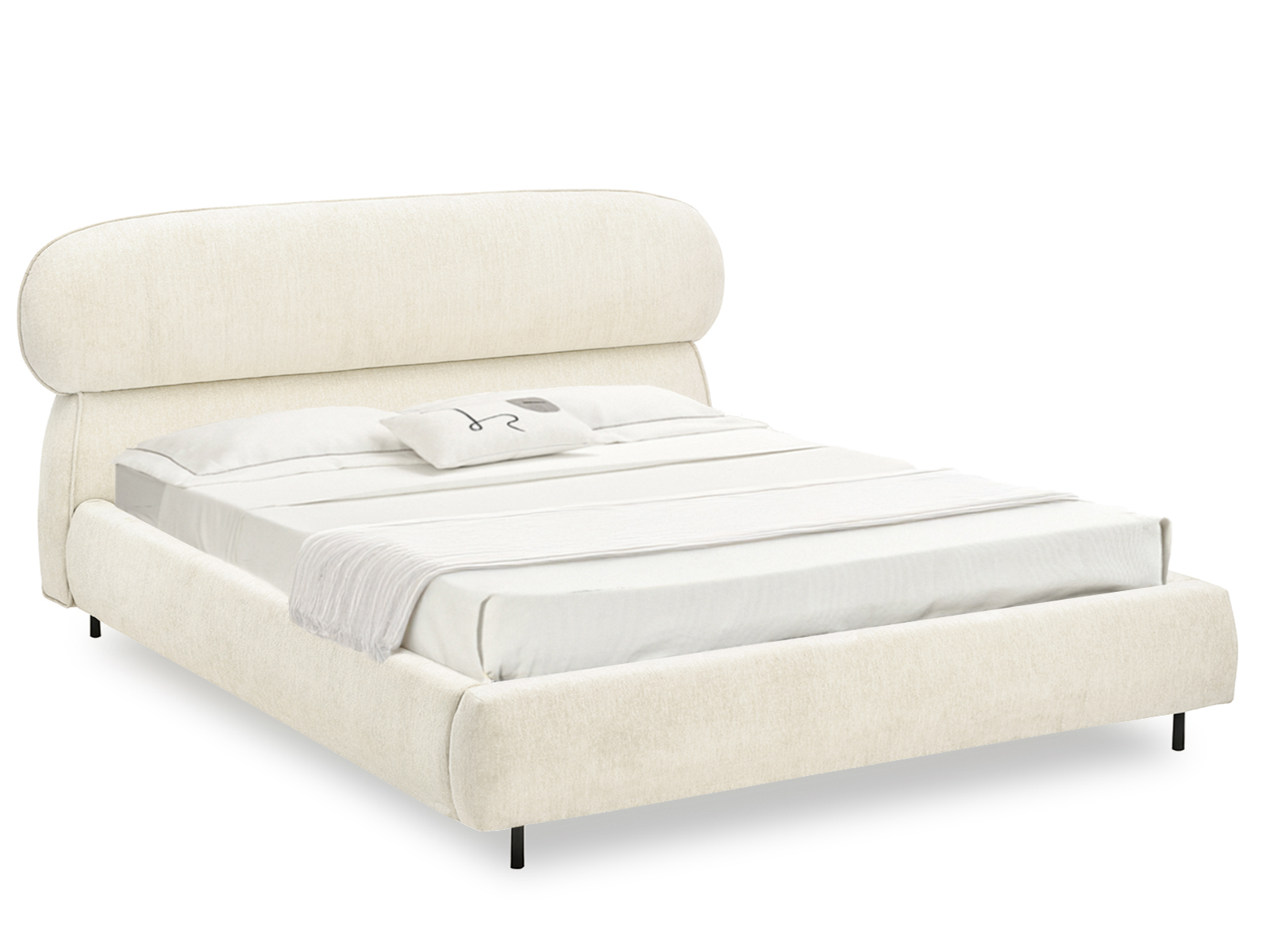 Polsterbett 180x200 cm Creme HAZEL Awentto