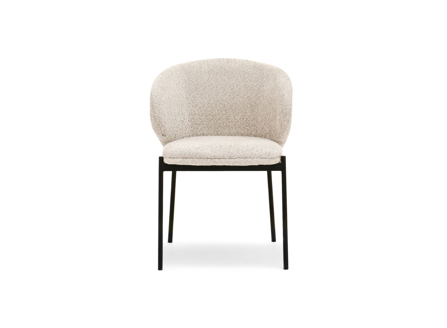 Moderner Esszimmerstuhl Creme Bouclé ELLA Awentto