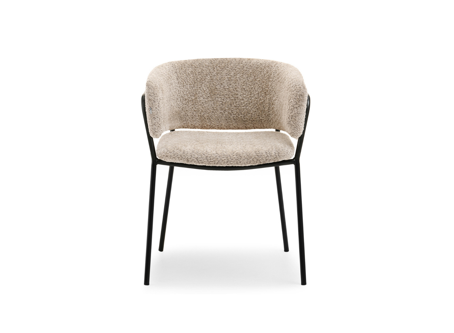 Moderner Schalensessel Beige Boucle Esszimmerstuhl NELLO Awentto