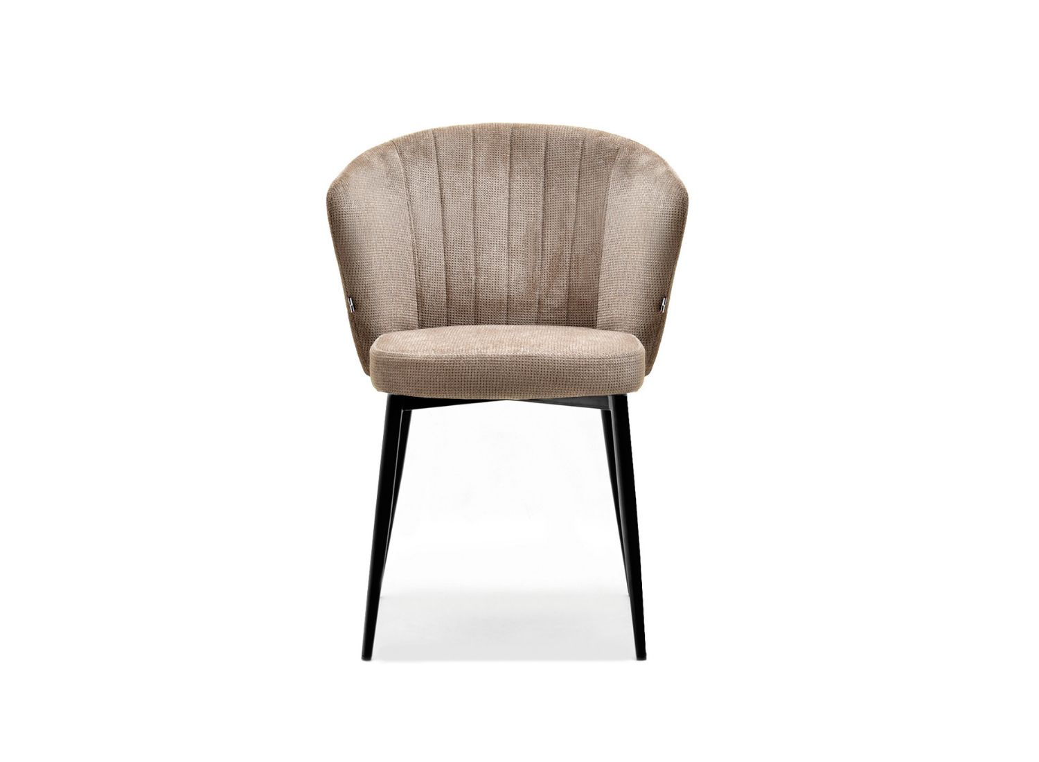 Moderner Stuhl Beige Strukturstoff Esszimmer IRMA Awentto