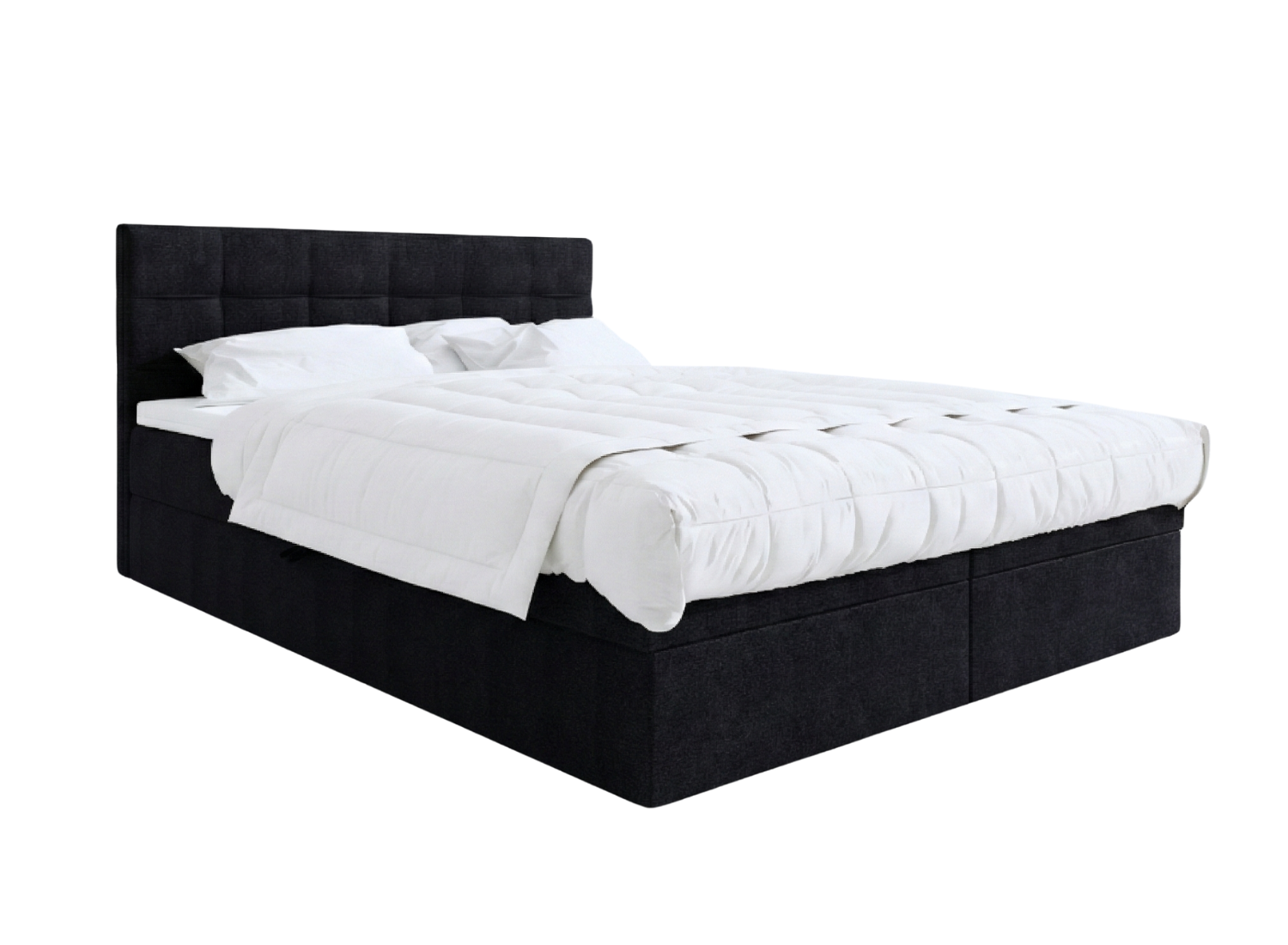 BARCELONA Boxspringbett 140x200 Malmo 96 mit Kopfteil Awentto