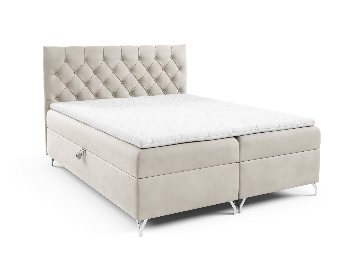 DRAMMEN Kontinentalbett mit Topper Fresh Farbe 01 140 x 200 cm Awentto