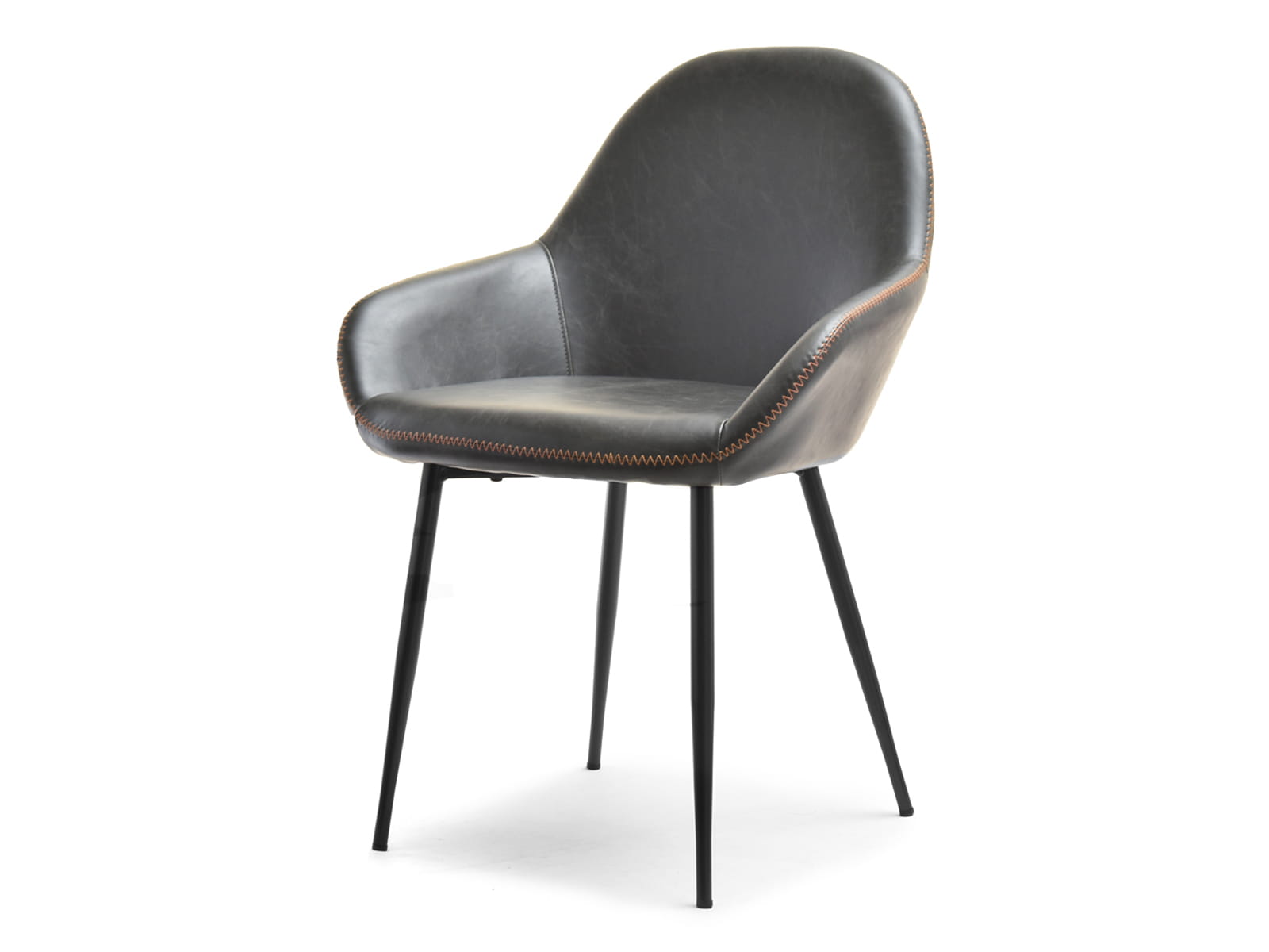 Eleganter Esszimmerstuhl FROST Awentto Schwarz Kunstleder