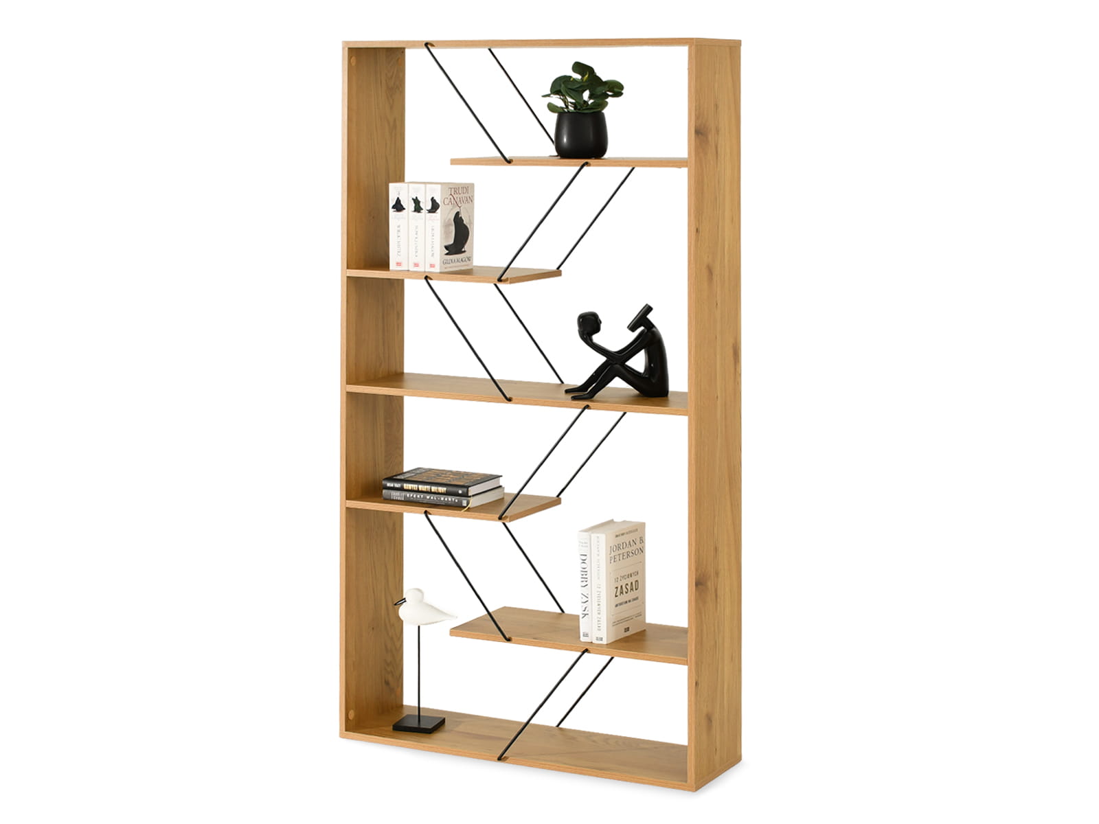 Offenes Regal 84 cm in Eichen-Optik MOSSY-B Awentto