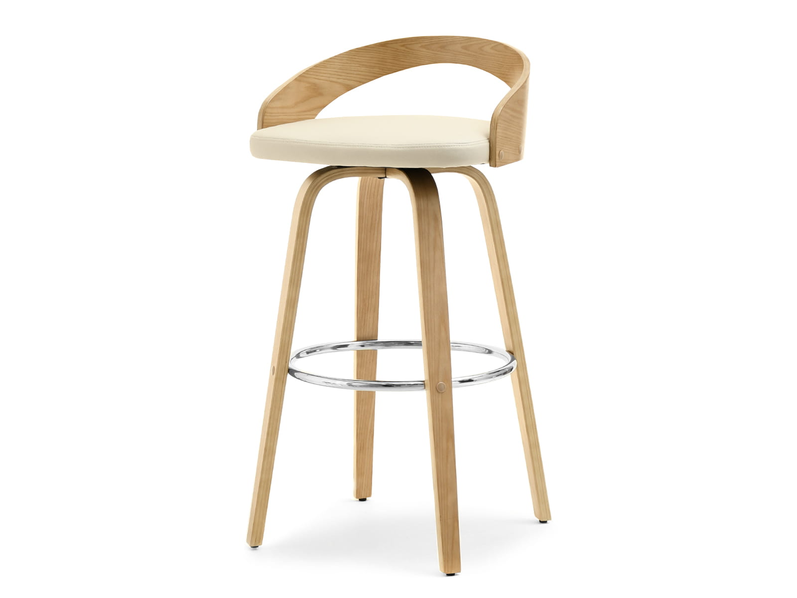 Barhocker Drehbar Beige aus Formholz EVO Awentto