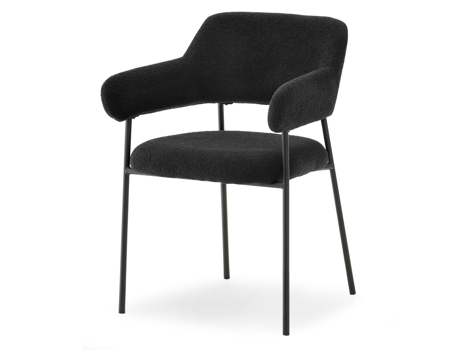 Moderner Esszimmerstuhl POLAR Awentto Schwarz Bouclé
