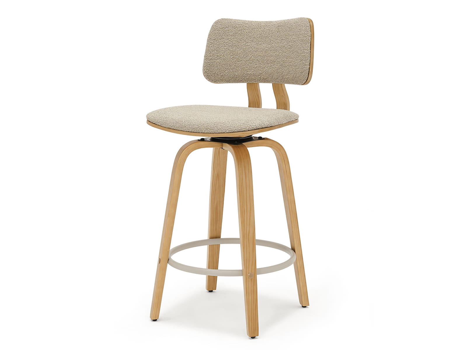 Barhocker ASTORIA Awentto Grau mit Holzbeinen